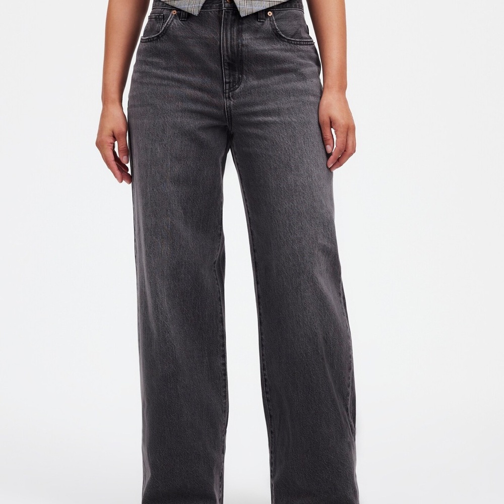 Madewell superwide leg jeans in kingswood wash